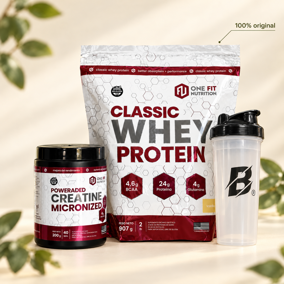 Combo Día de la Madre: Proteína + Creatina One Fit + Shaker de regalo