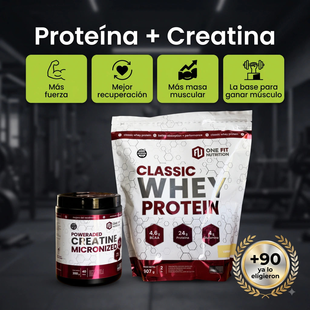Combo Proteína 908 grs y Creatina 200 Grs One Fit