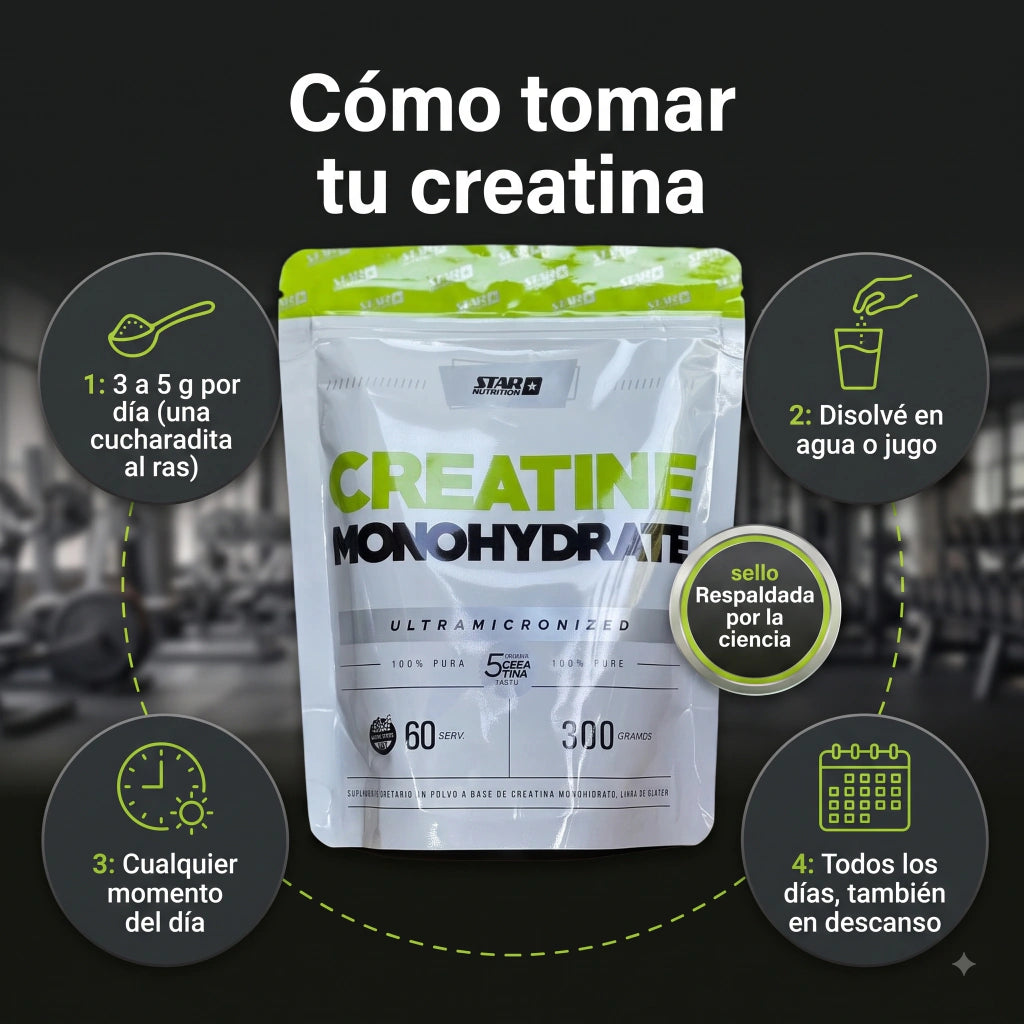Creatina Monohidratada Star Nutrition 300 Grs Doypack