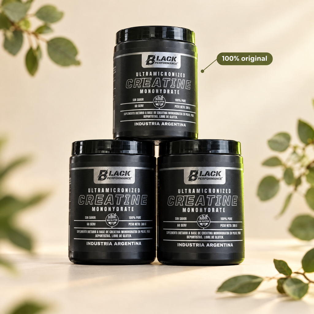3x Creatina Black Performance 300 g - packshot premium