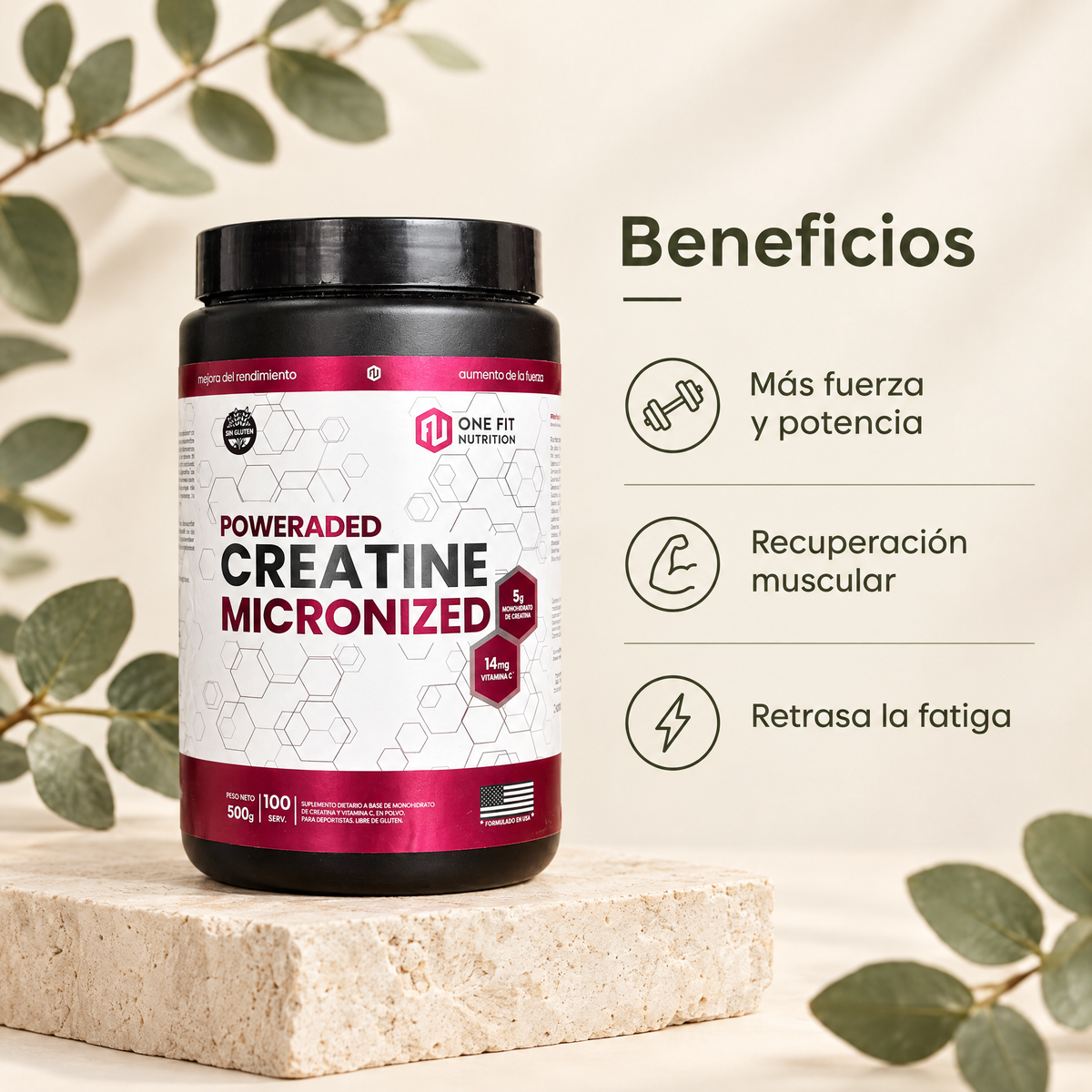 Creatina One Fit 500 g - beneficios