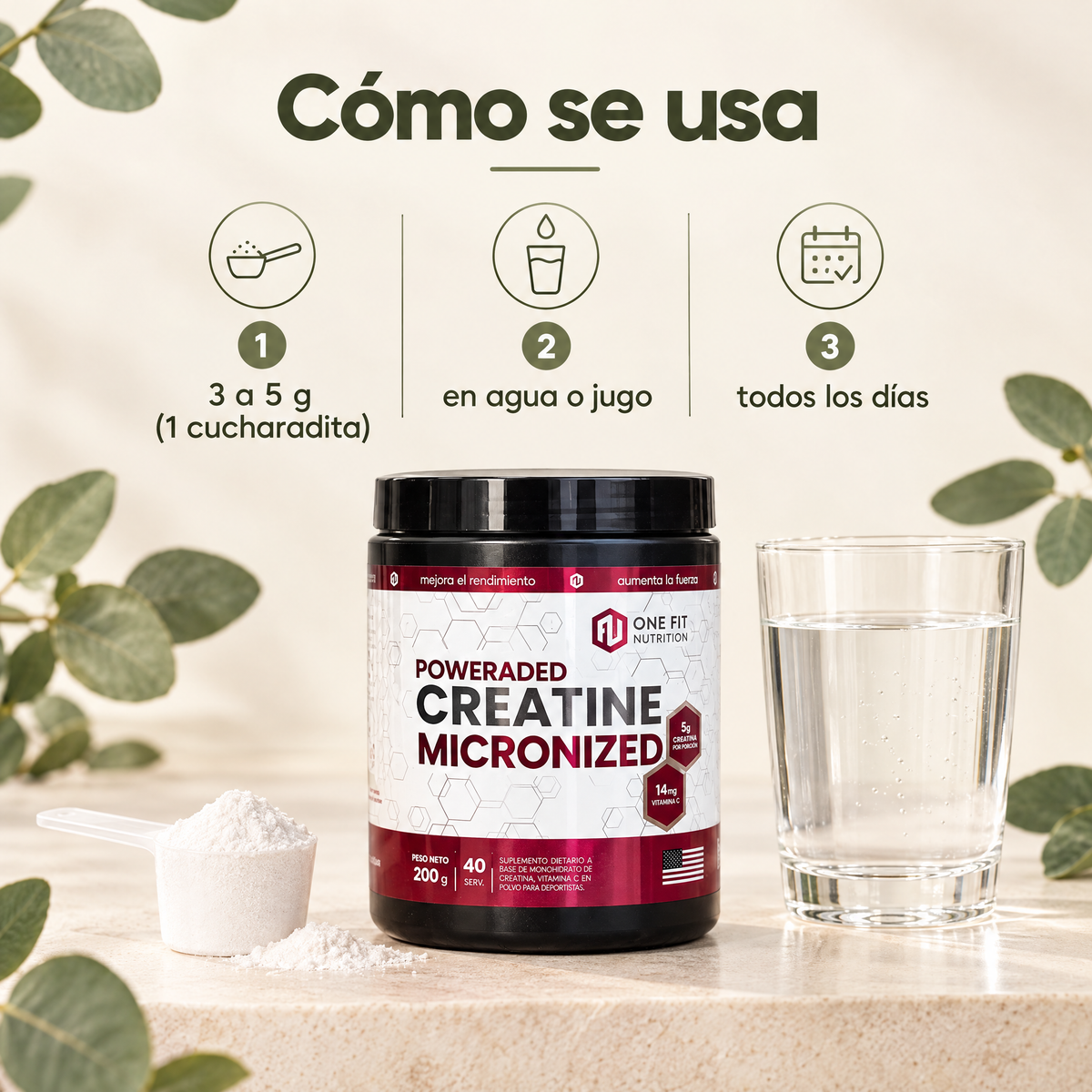 Creatina Micronizada One Fit - como se usa
