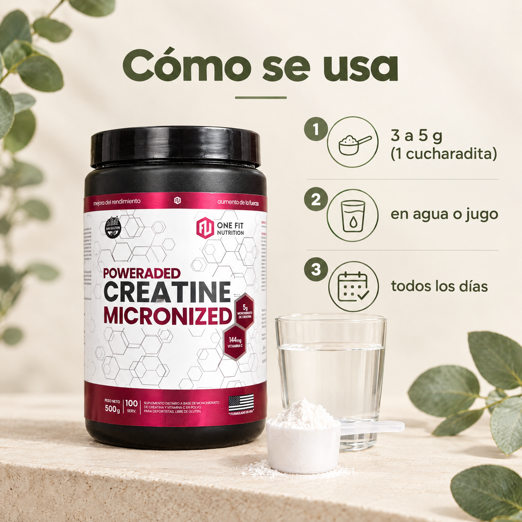 Creatina One Fit 500 g - como se usa
