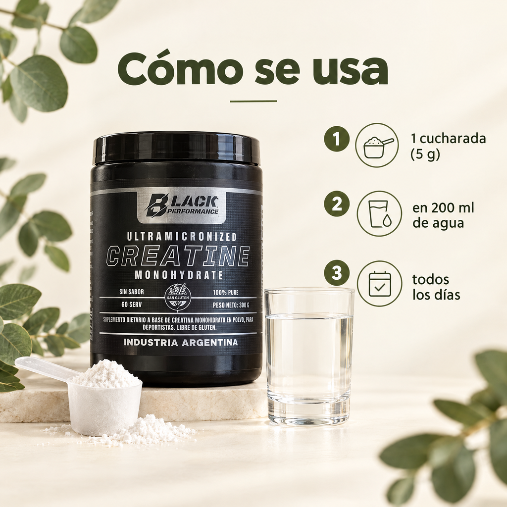 3x Creatina Black - como se usa