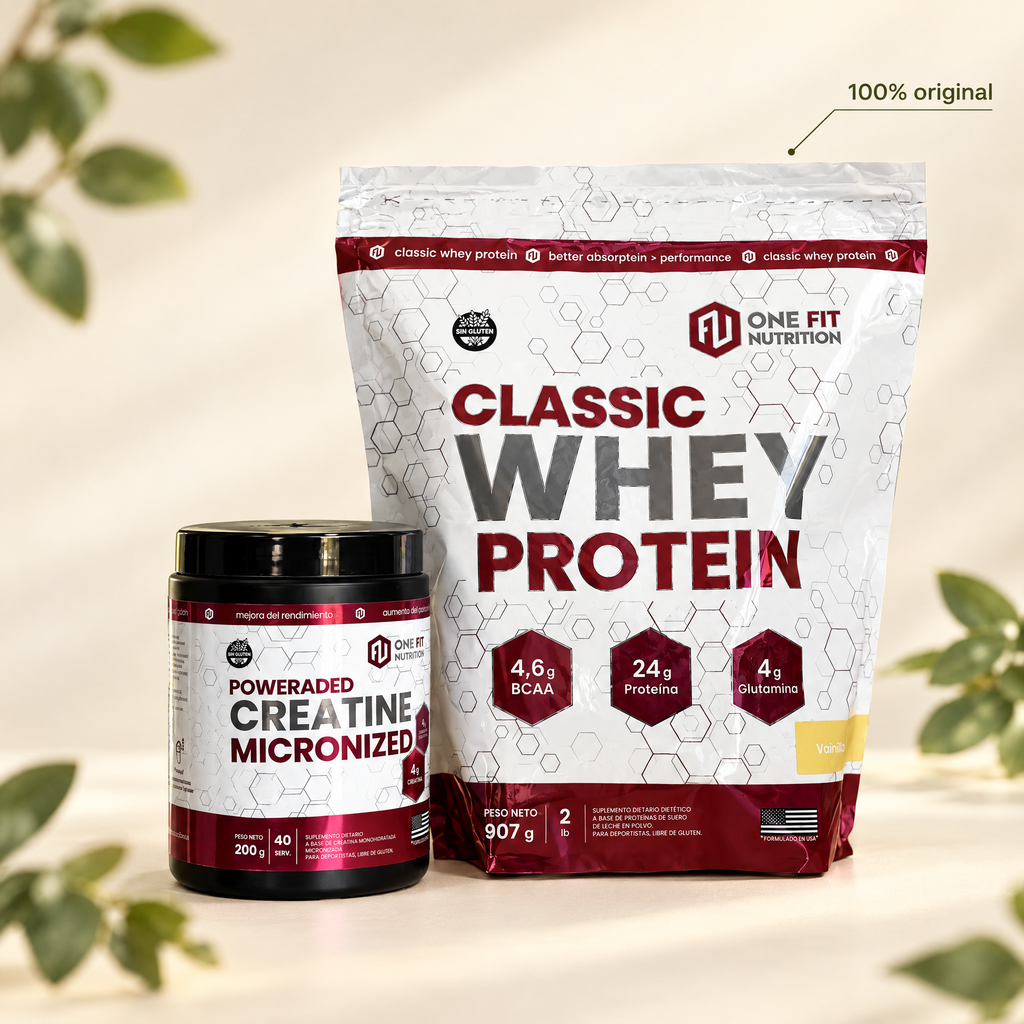 Combo Proteina 908 + Creatina One Fit - packshot premium