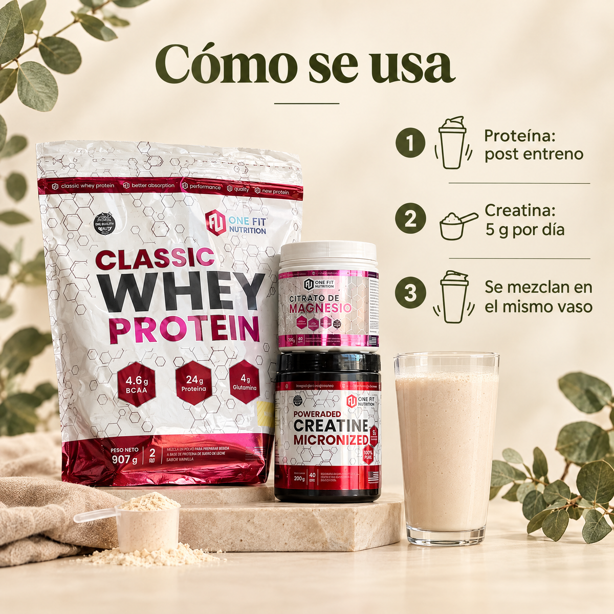 Combo Whey + Creatina - como se usa