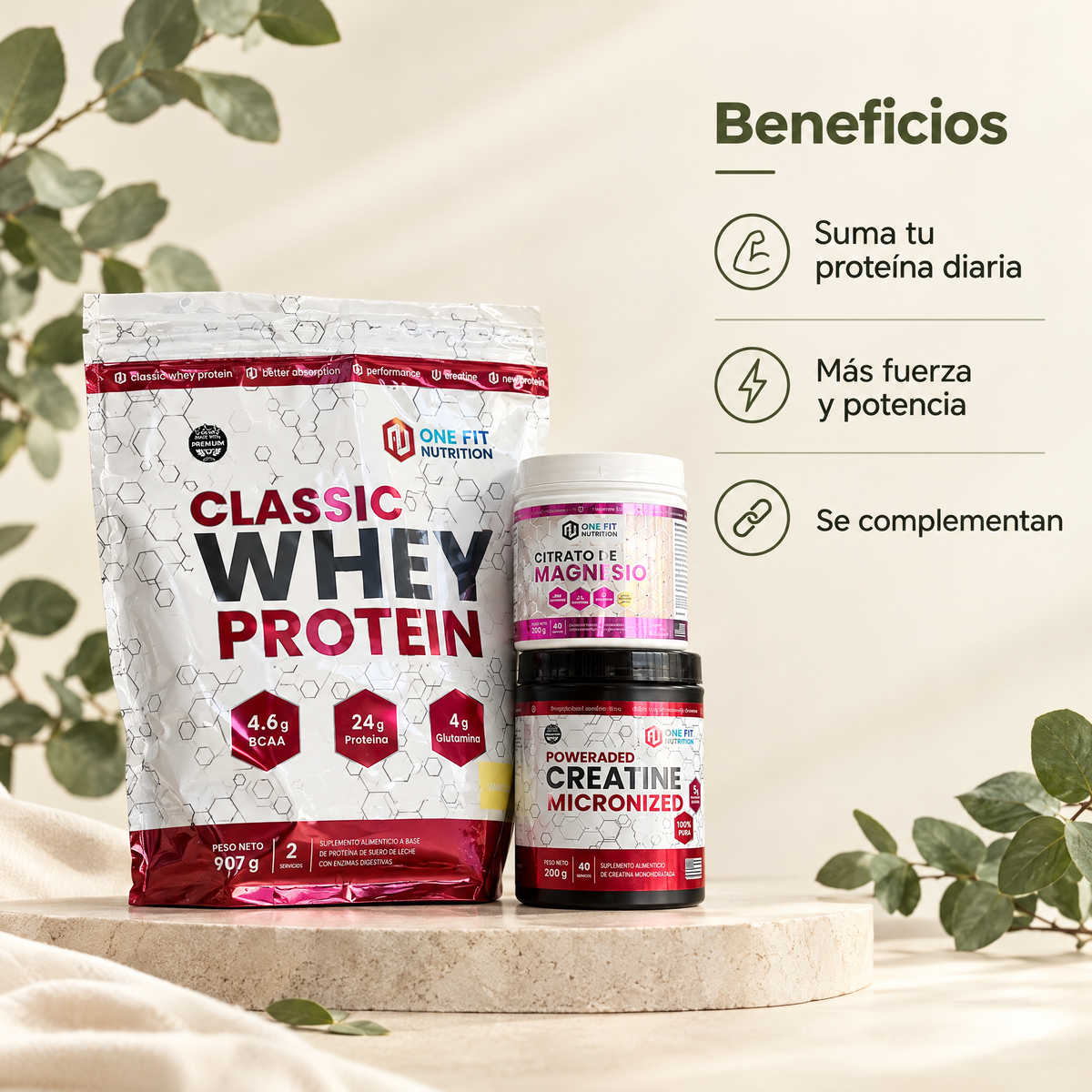 Combo Whey + Creatina - beneficios