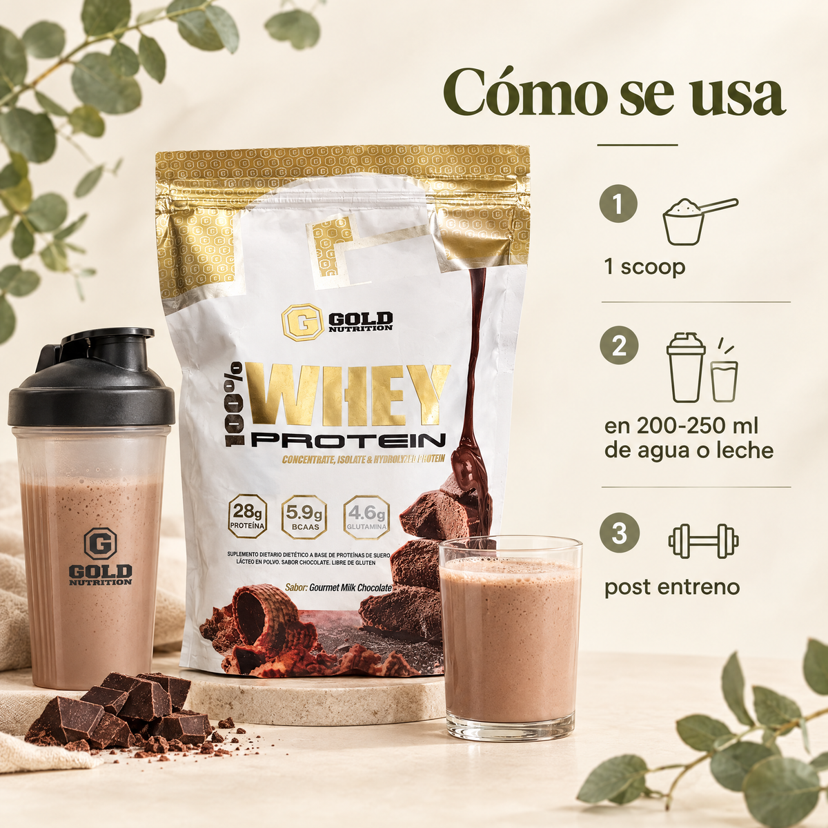 Whey Protein Gold - como se usa