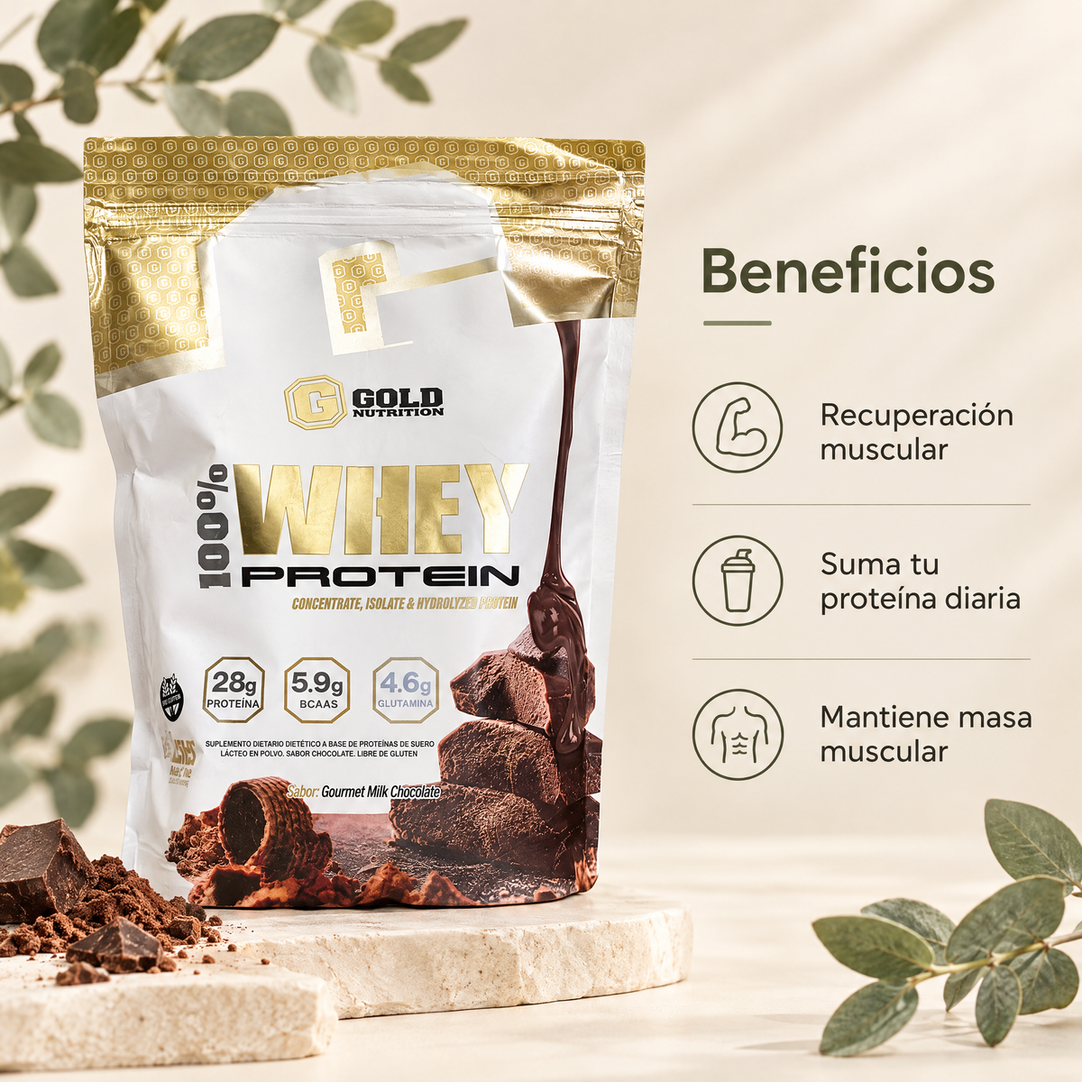 Whey Protein Gold - beneficios
