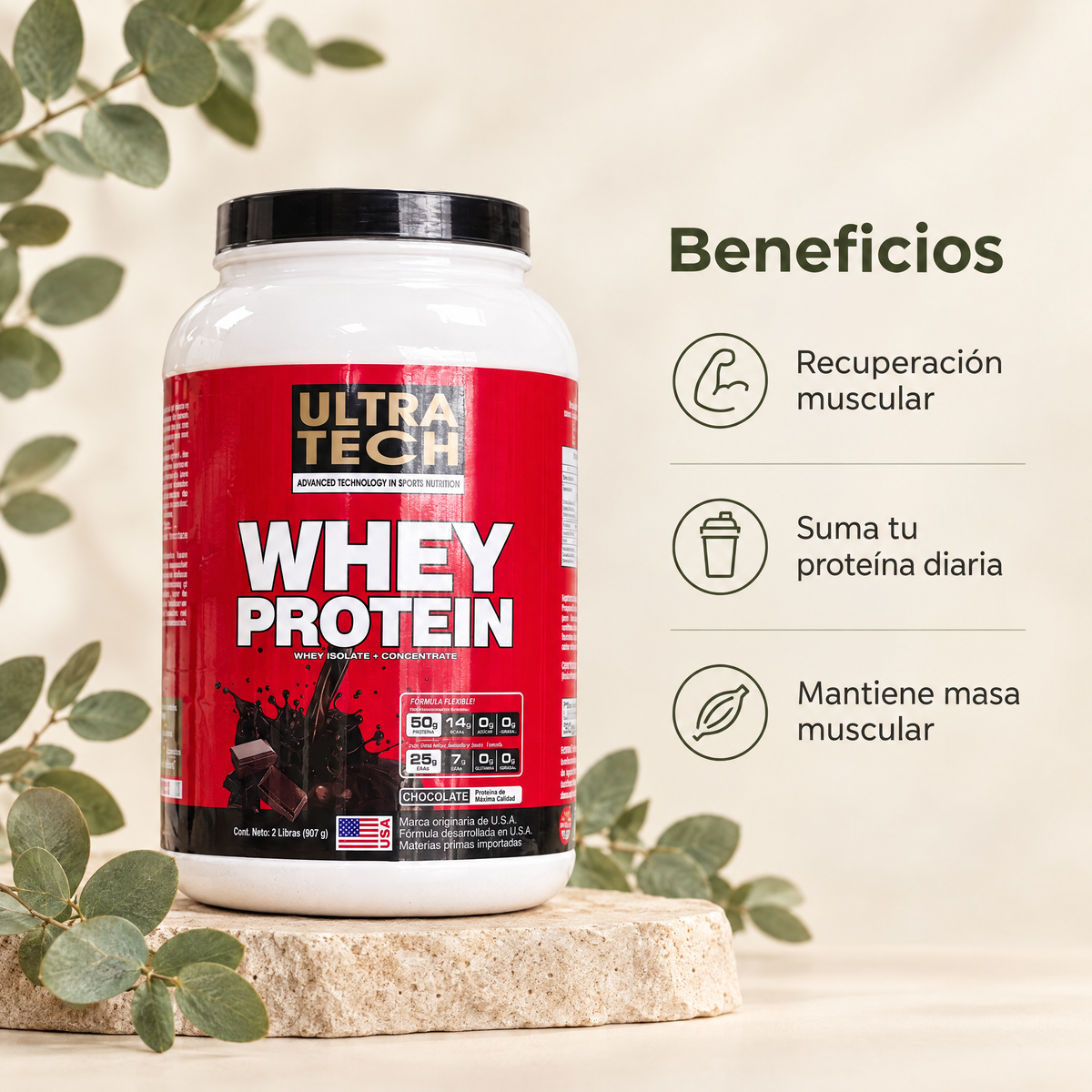 Whey Protein Ultratech - beneficios