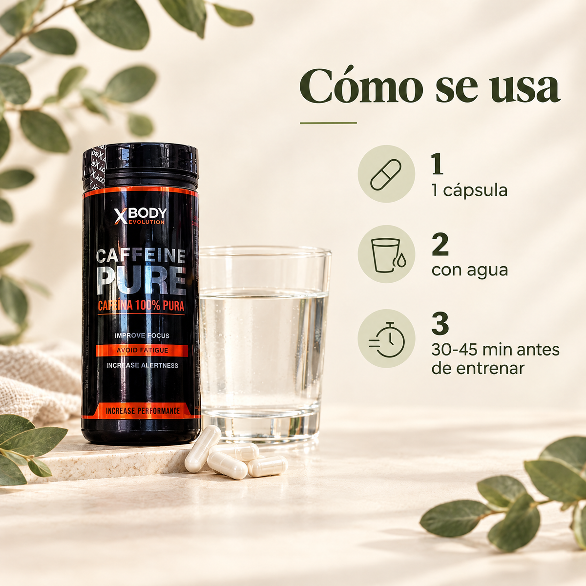 Capsulas de Cafeina X-Body - como se usa