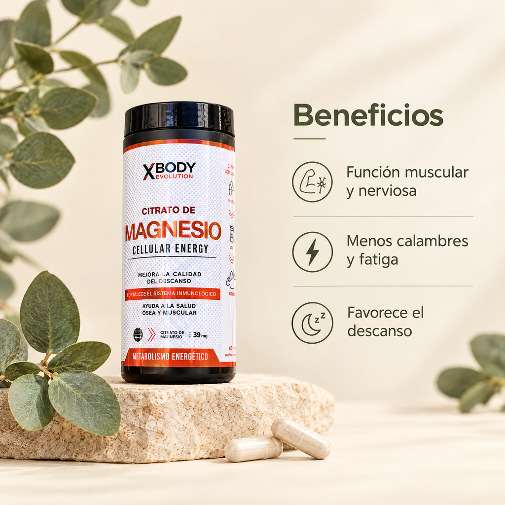 Citrato de Magnesio X-Body 120 - beneficios