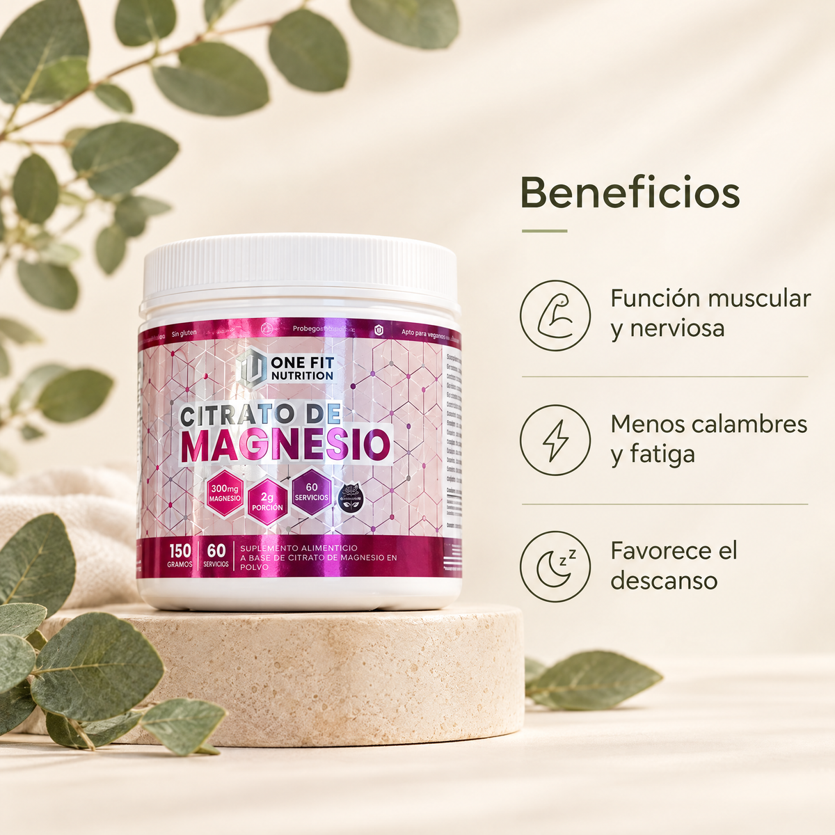 Citrato de Magnesio One Fit 150g - beneficios
