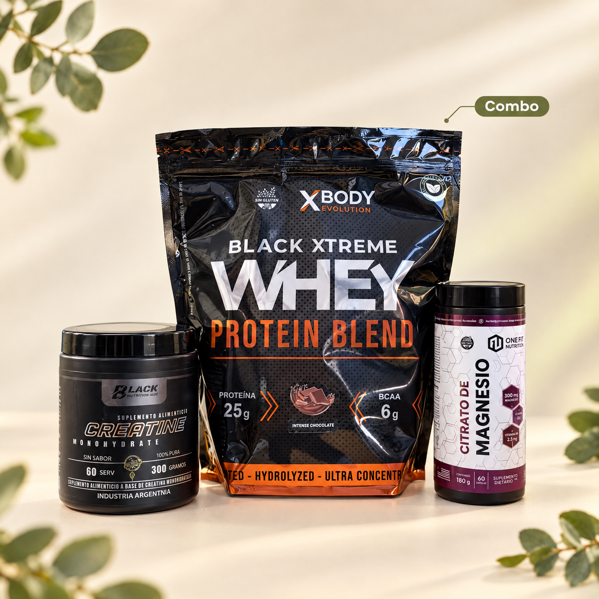 Combo Proteina 908 X-Body + Creatina Black - packshot