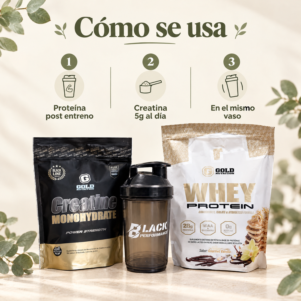 Combo Proteina + Creatina - como se usa