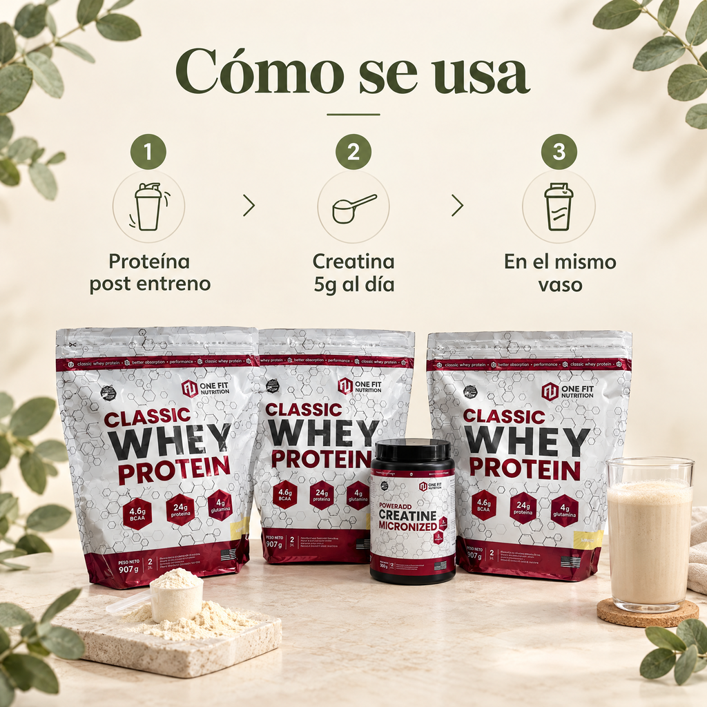 Combo Proteina + Creatina - como se usa