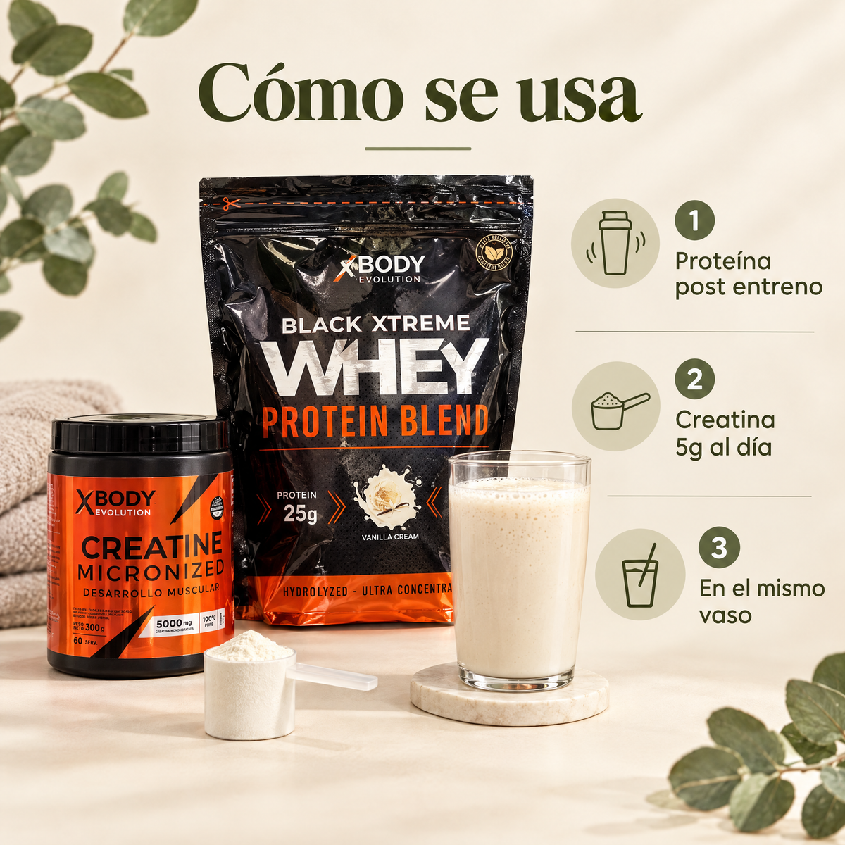 Combo Proteina + Creatina - como se usa