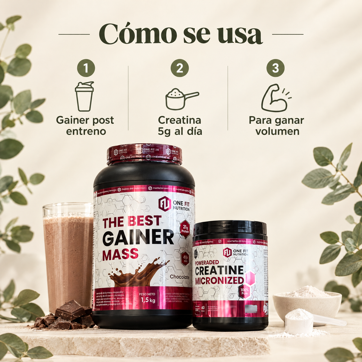 Combo Gainer + Creatina - como se usa