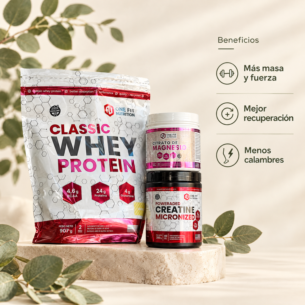 Combo Whey + Creatina + Magnesio - beneficios