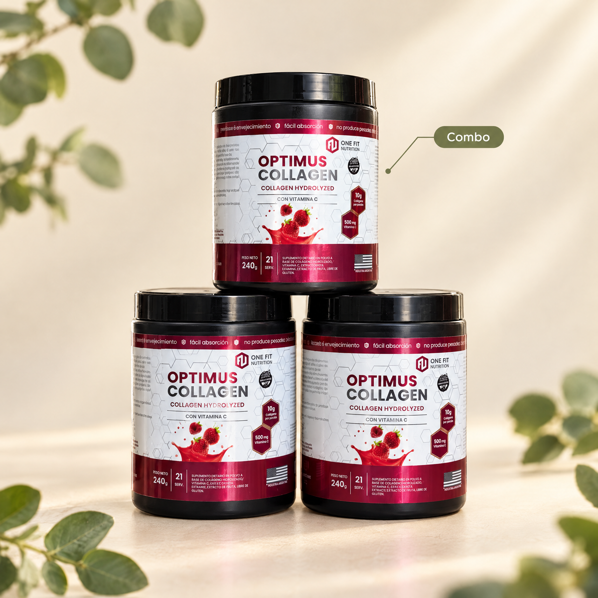 Combo 3 Colageno One Fit 240 - packshot