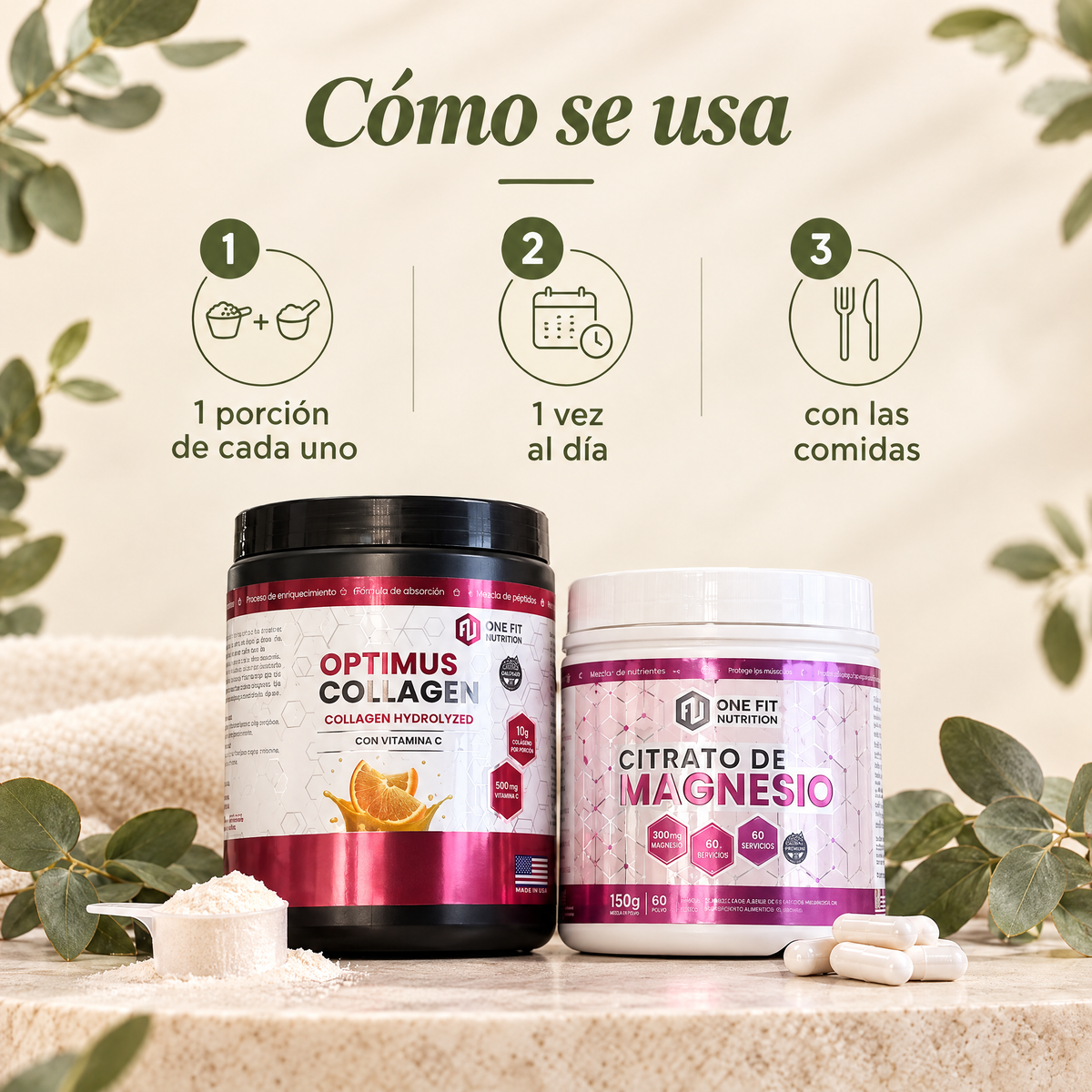 Combo Colageno + Magnesio - como se usa