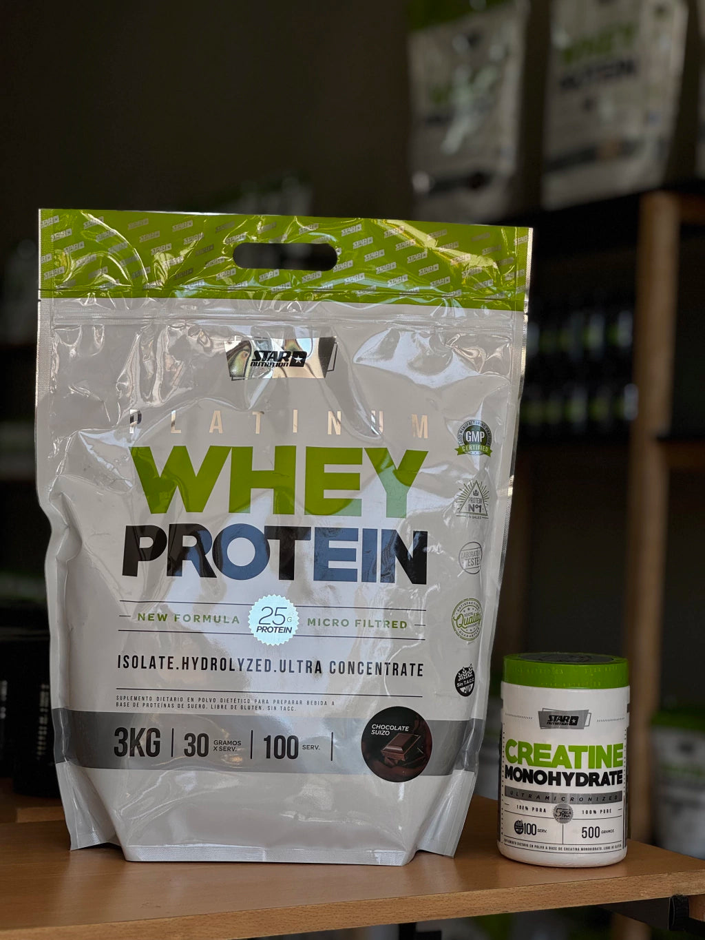 Combo Proteína 3 kg + Creatina 500 Grs Star Nutrition (100 Servicios)