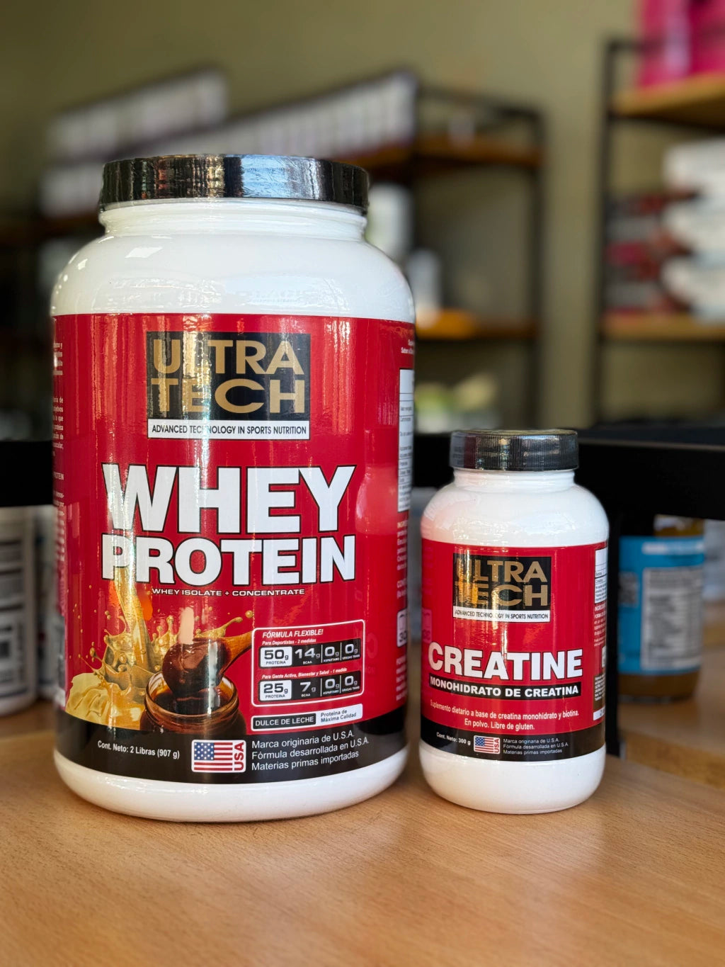 Combo Proteína 908 grs y Creatina 300 Grs Ultratech