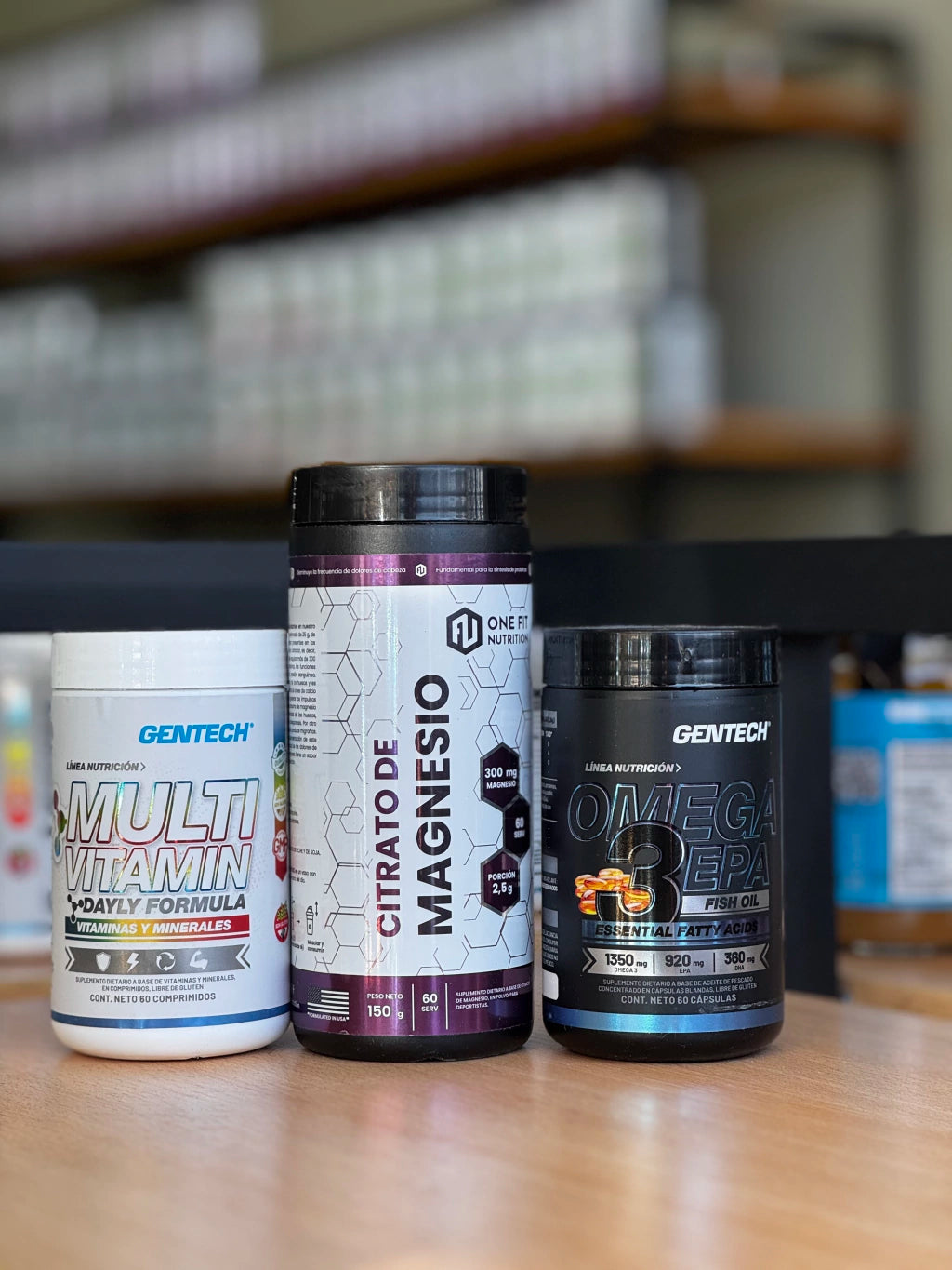 Combo Bienestar y Salud (1 Omega 3 60 Caps, 1 Multivitaminico 60 Caps, 1 Magnesio 150 Grs)