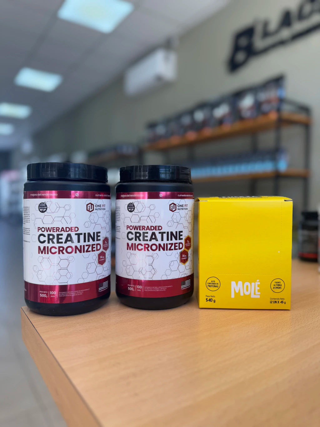 Combo 2 Creatinas One Fit 500 Grs (De regalo 1 Caja de Barritas proteicas Molé)