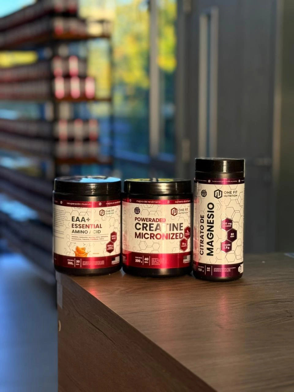 Combo Recuperacion - (1 Creatina 200 grs - 1 EAA´S 300 grs - Citrato de magnesio 150 grs One Fit)