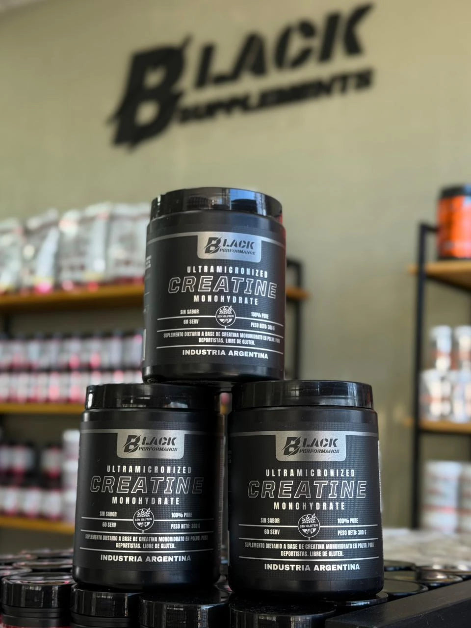 3 x Creatina Monohidrato Black Performance 300 Grs